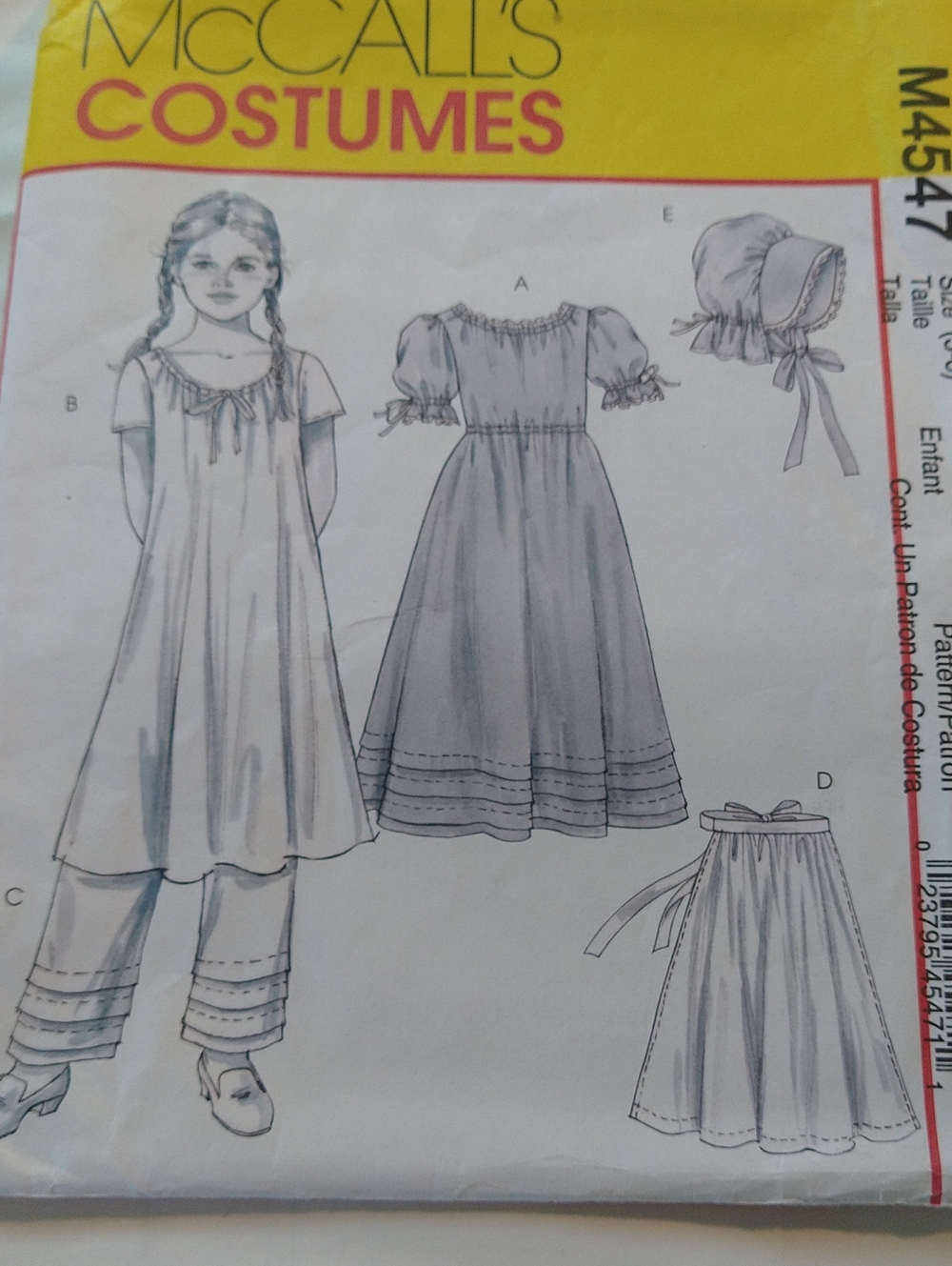 McCall's Girls' Colonial (1776) Sewing Pattern Sizes 3 - 14